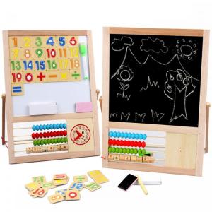 TABLICA MAGNETYCZNA 4w1 EDUKACYJNA LICZYDŁO ZEGAR