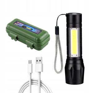 LATARKA TAKTYCZNA KIESZONKOWA USB AKUMULATOROWA