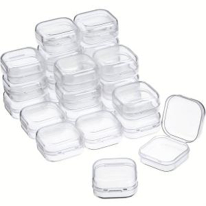 Pojemniczek pojemnik przeźroczysty 3x3 cm 20 sztuk!