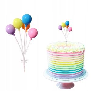 Topper Na Tort Kule Kulki Na Piku Balony