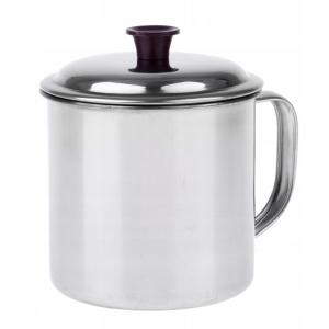KUBEK METALOWY Z POKRYWKĄ 600ml Duży