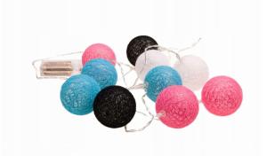 KULE ŚWIETLNE LED COTTON BALLS BOMBKI ŚWIĄTECZNE
