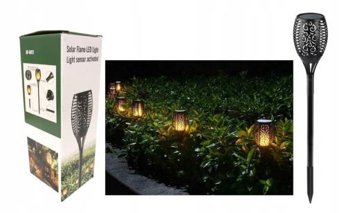 Lampa ogrodowa solarna led dekoracja ozdoba do ogrodu pochodnia