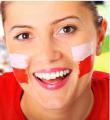 Farbka (kredka) kibica do malowania twarzy Polska