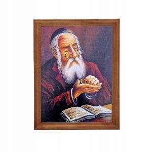 OBRAZEK OBRAZ Z ŻYDEM ŻYD RAMA DUŻY 35X28CM