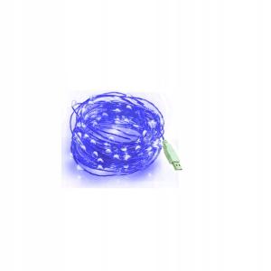 LAMPKI DRUCIKI 30 LED NIEBIESKIE +USB
