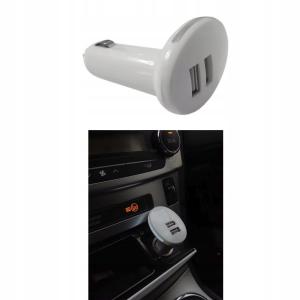 ŁADOWARKA SAMOCHODOWA 2x USB ŚWIECĄCA