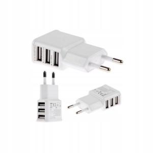 ADAPTER SIECIOWY WTYCZKA ŁADOWARKA USB 230V 3XUSB