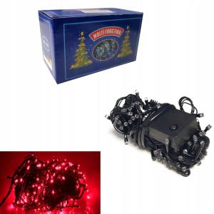 100 LED LAMPKI CHOINKOWE CZERWONE