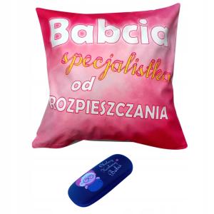 PODUSZKA PREZENT NA DZIEŃ BABCI + ETUI NA OKULARY