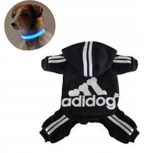 Bluza z kapturem dla Psa ubranko ADIDOG + OBROŻA