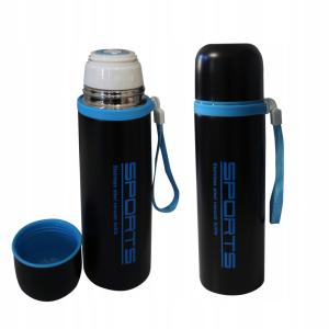 KUBEK TERMICZNY TERMOS 500ML BUTELKA BIDON CZARNY